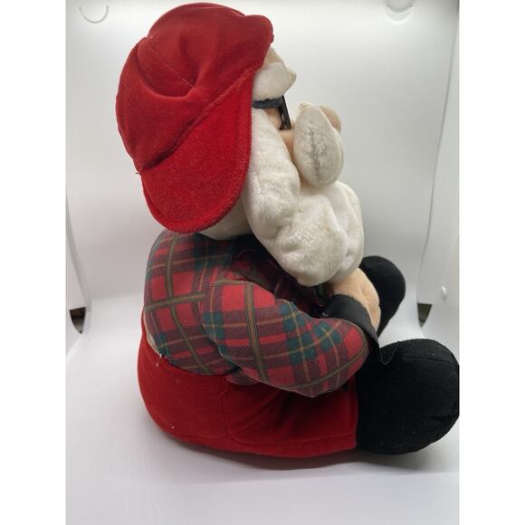 Vintage Musical Santa Claus Plush Stuffed Animal Toy TL Toys 1993 - Picture 5 of 7